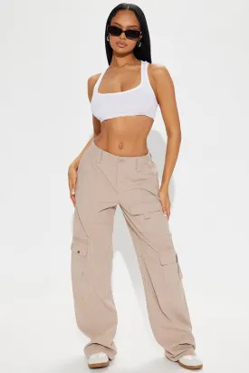 Aurea Poplin Cargo Pant - Khaki