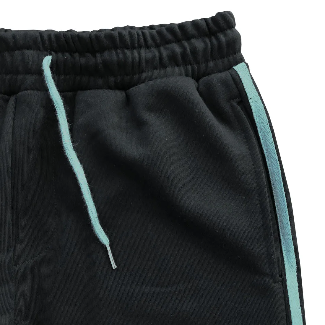 Black with Blue Stripes Jogger Sweatpants