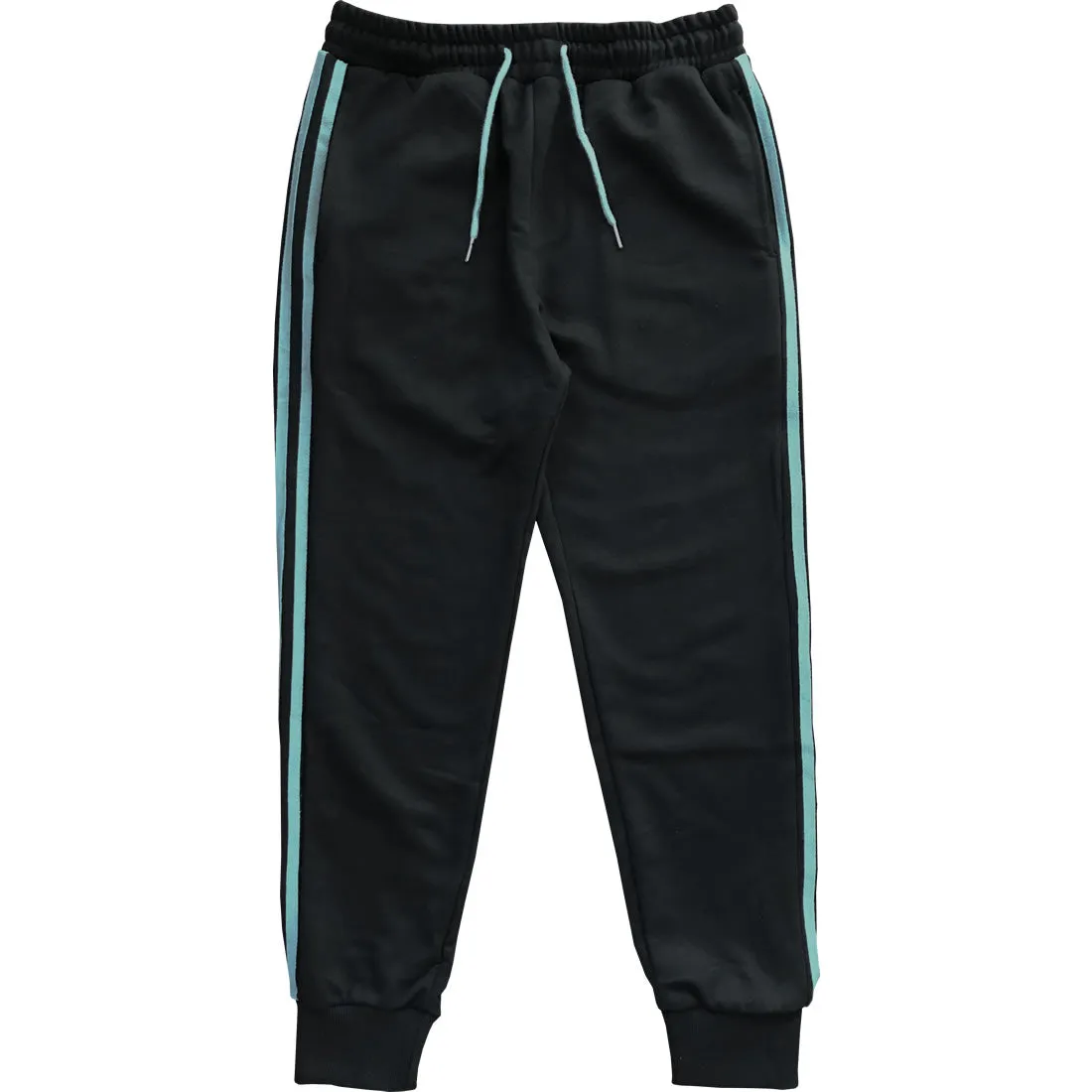 Black with Blue Stripes Jogger Sweatpants