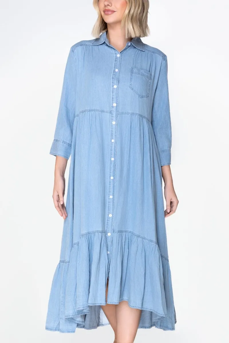 CAMILLE DRESS (CHAMBRAY)