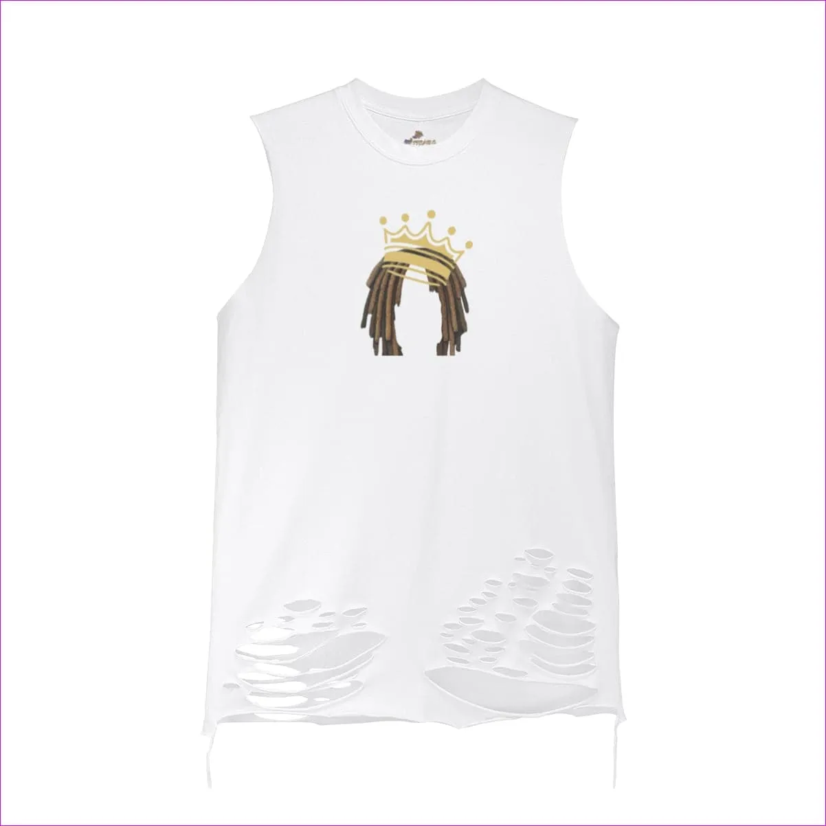 Crowned Dreadz Men's Ripped Tank Top