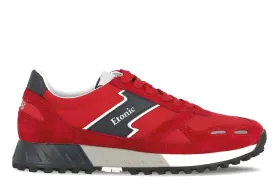 Etonic PR538 runners in red suede and red canvas upper