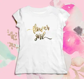 Gold Foil Flower Girl T-Shirt