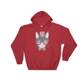 Gray Cat With Hat & Sunnies Hoodie