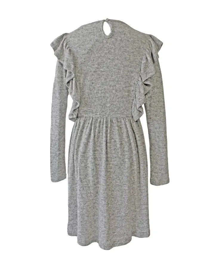 Grey Ruffle Dress