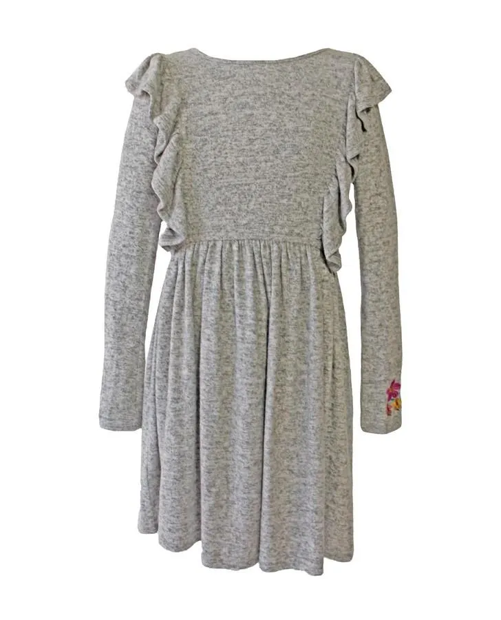 Grey Ruffle Dress