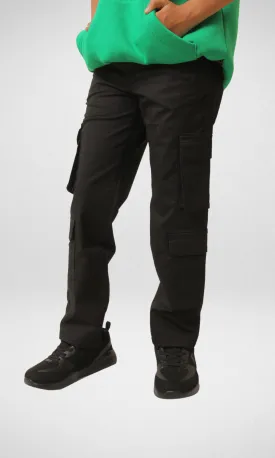 KIDS Bershka Cargo Pants - Black