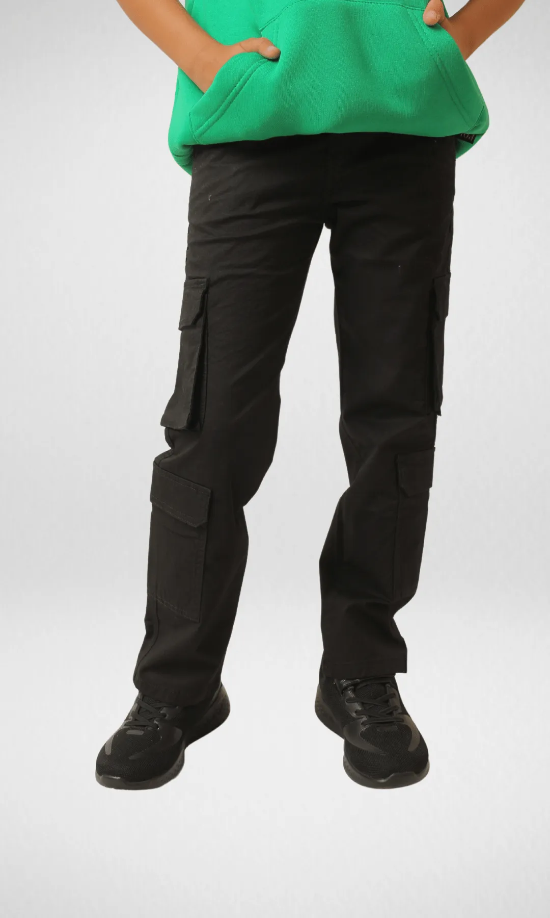 KIDS Bershka Cargo Pants - Black