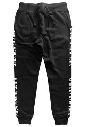 Kings Of New York Logo Striped Mens Sweatpants