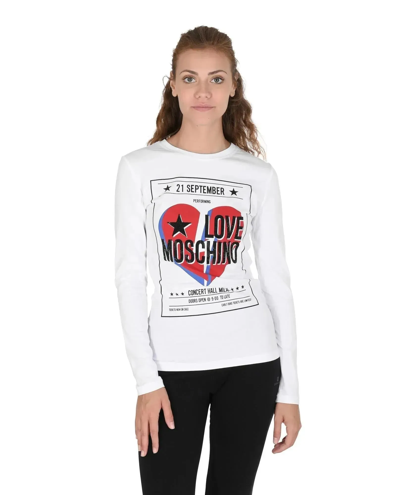 Love Moschino Women Cotton Spandex T-Shirt - 44 EU