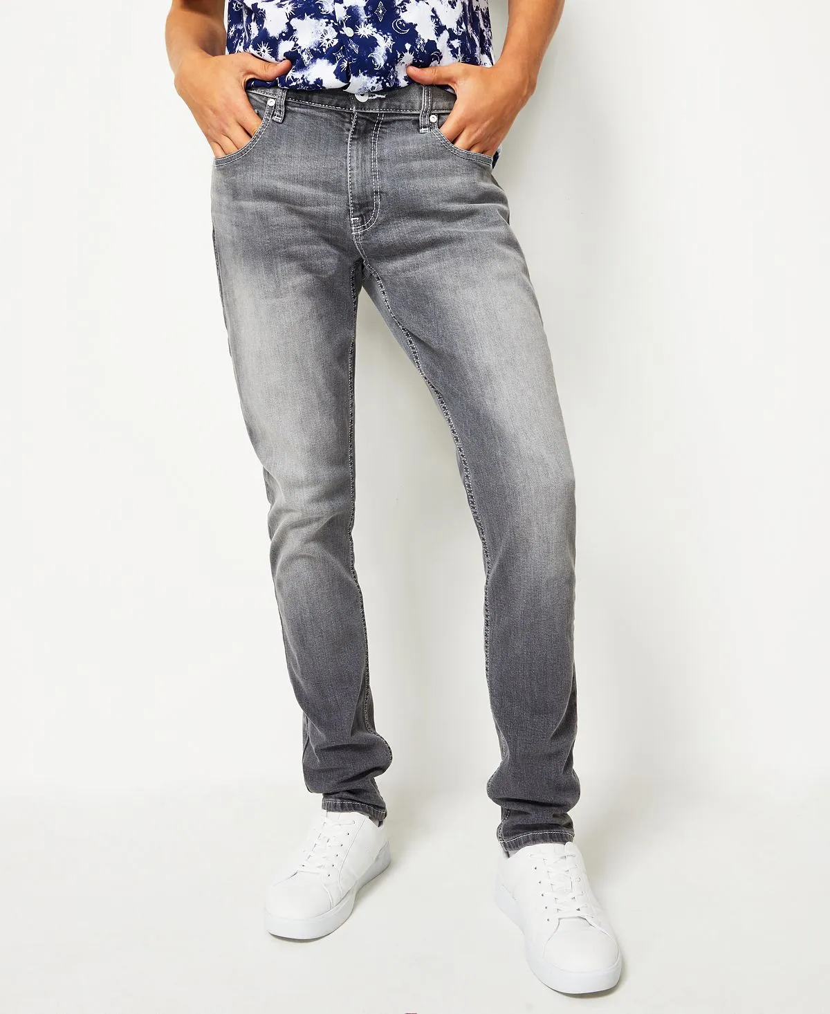 Men's Gray Skinny Jeans Made for Macy's INC International Concepts Multi