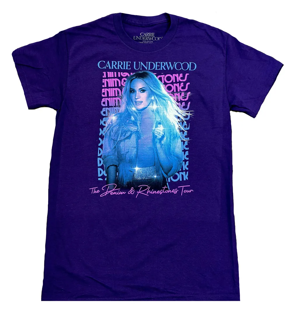 Purple Denim & Rhinestones Tour Photo T-Shirt