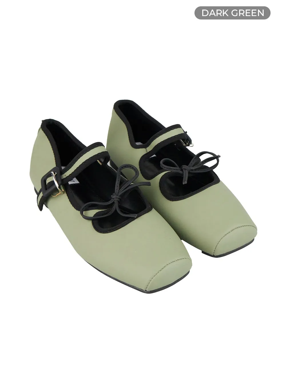 Ribbon Bliss Buckle Flats OG412