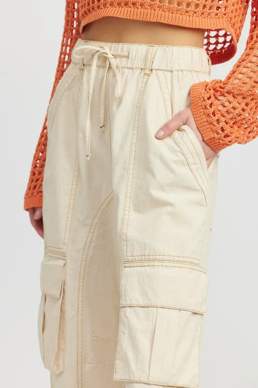 Ryann Cargo Pants with Drawstrings