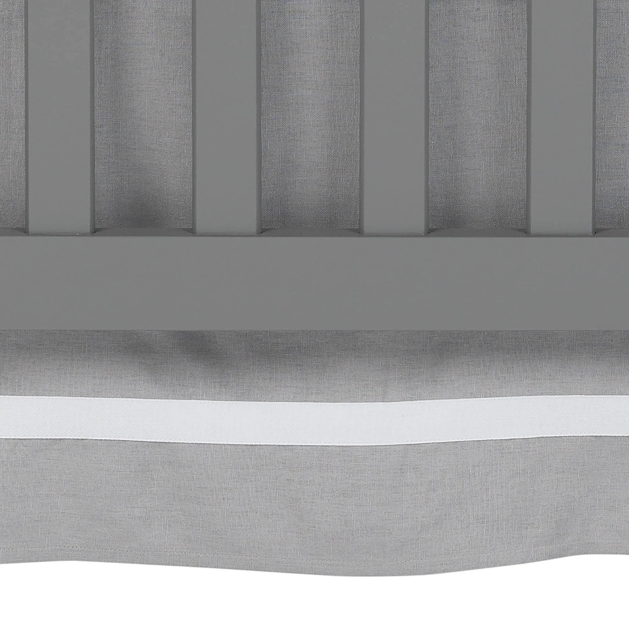 Signature Gray Linen Crib Skirt